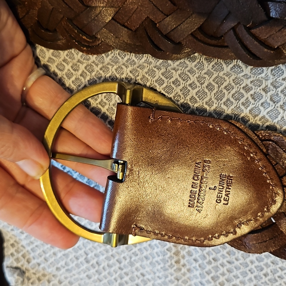 Wide RALPH LAUREN woven leather belt excellent preloved condition fit size 18-22 - Picture 16 of 16